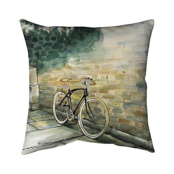 Begin Home Decor 20 x 20 in. Old Urban Bicycle-Double Sided Print Indoor Pillow - 5541-2020-TR76