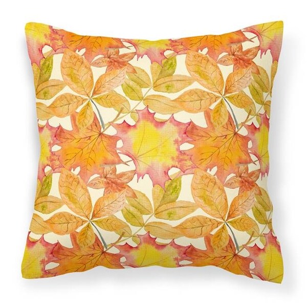 Carolines Treasures Carolines Treasures BB7497PW1414 Fall Leaves Watercolor Fabric Decorative Pillow; 14 x 14 in. - BB7497PW1414