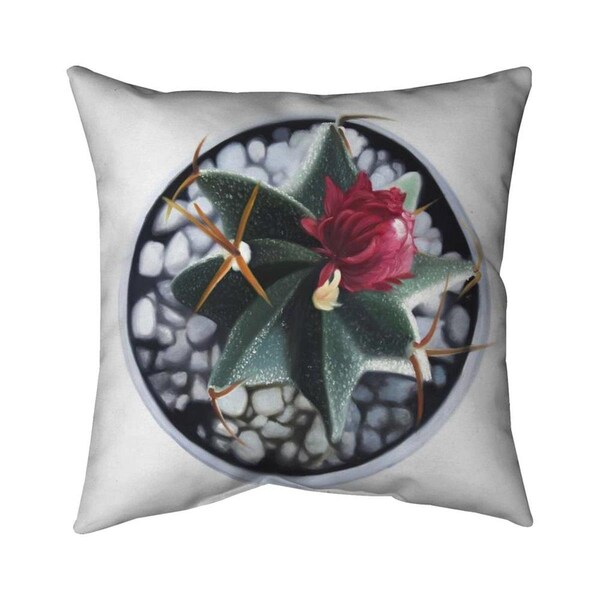 Fondo 20 x 20 in. Cactus In Pot-Double Sided Print Indoor Pillow - FO2795299