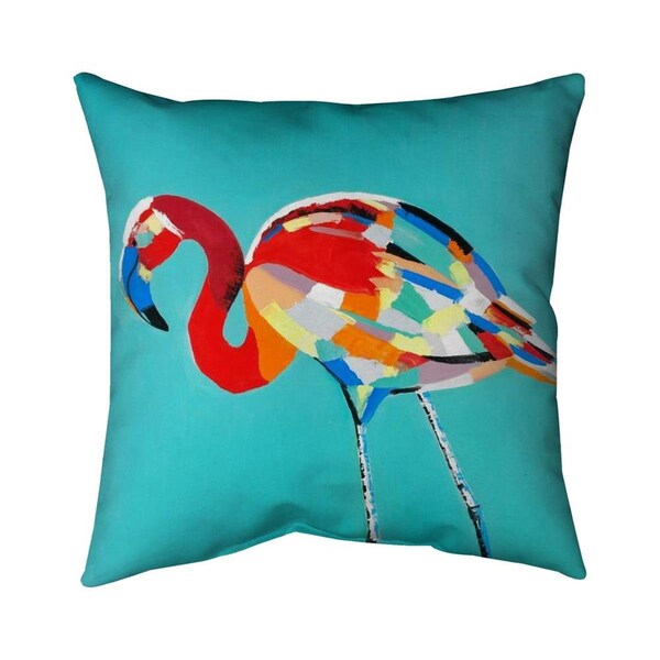 Fondo 20 x 20 in. Abstract Flamingo-Double Sided Print Indoor Pillow - FO2793113