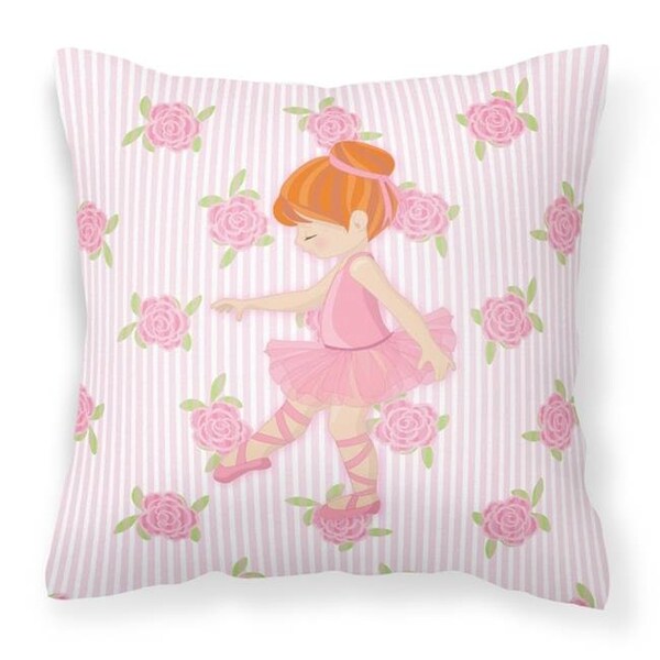 Carolines Treasures Carolines Treasures BB5170PW1818 Ballerina Red Head Point Fabric Decorative Pillow - 18 x 3 x 18 in. - BB5170PW1818