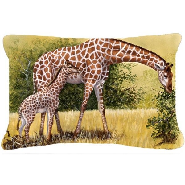 Carolines Treasures Carolines Treasures BDBA0309PW1216 Giraffes by Daphne Baxter Fabric Decorative Pillow - BDBA0309PW1216