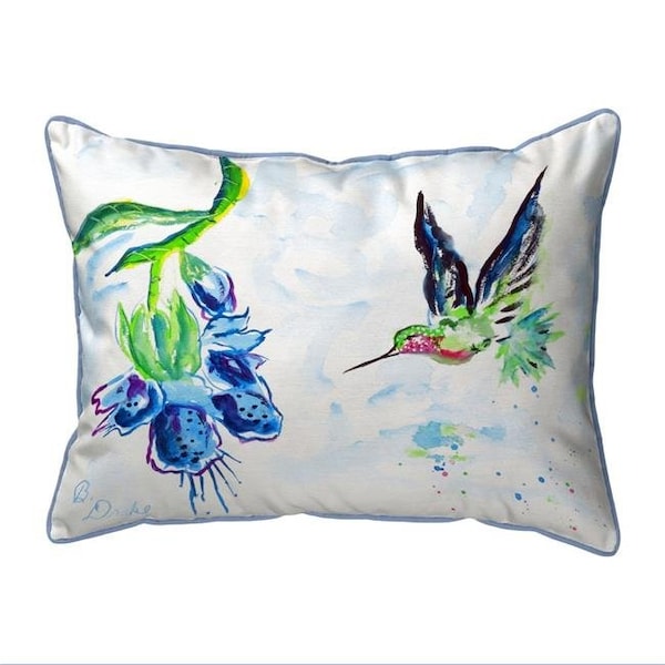 Betsy Drake Betsy Drake SN712 11 x 14 in. Hovering Hummingbird Small Indoor & Outdoor Pillow - SN712