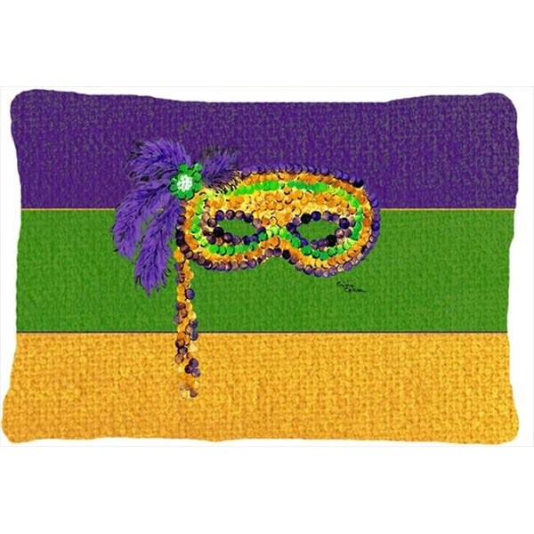 Carolines Treasures Carolines Treasures 8384PW1216 Mardi Gras Indoor & Outdoor Decorative Fabric Pillow - 12 x 16 in. - 8384PW1216