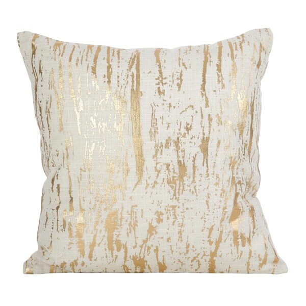 Rlm Distribution Distressed Metallic Foil Design Cotton Floor Pillow - HO3211220