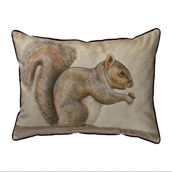 Betsy Drake Betsy Drake SN314 11 x 14 in. Squirrel Small Indoor & Outdoor Pillow - SN314