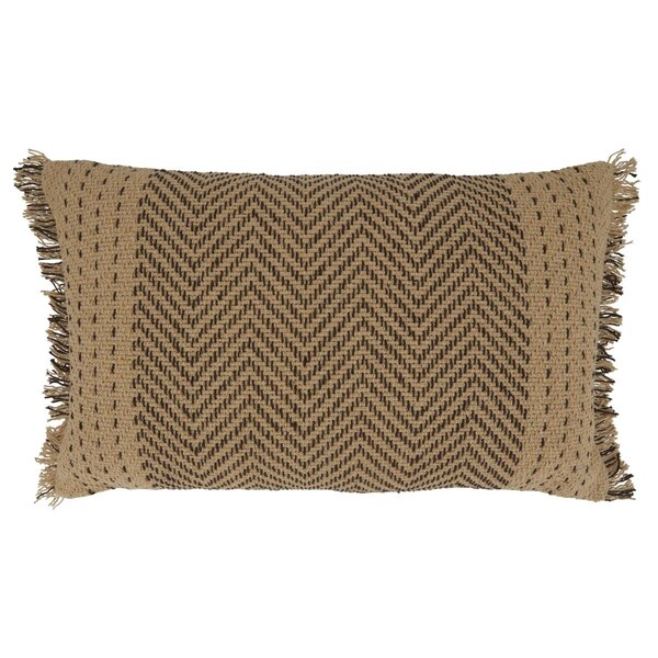 Rlm Distribution 14 x 23 in. Kantha Stitch Down Filled Oblong Pillow Natural - HO3202501