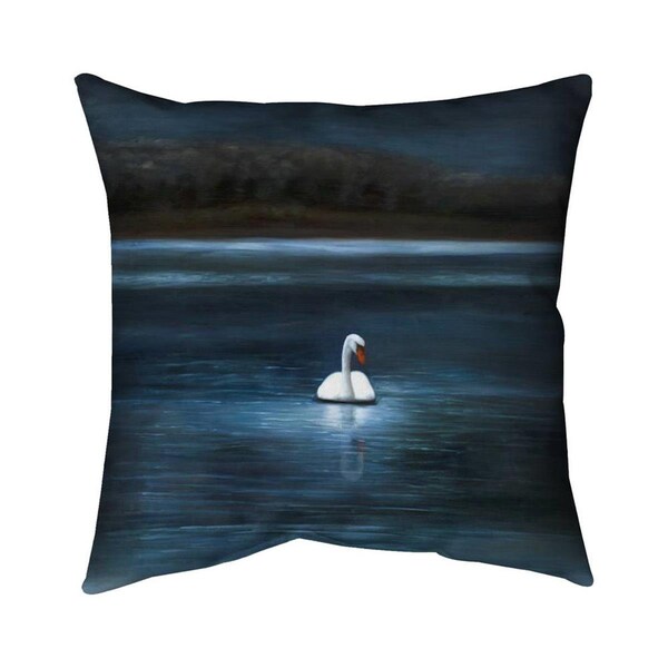 Fondo 26 x 26 in. Beautiful Swan-Double Sided Print Indoor Pillow - FO2793629
