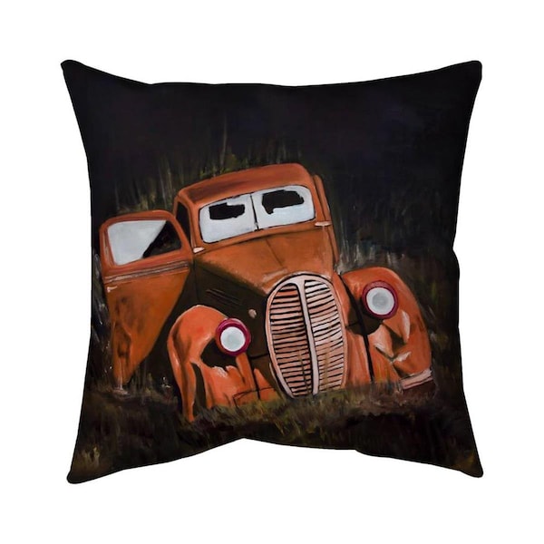 Fondo 26 x 26 in. Humpy Old Car by Night-Double Sided Print Indoor Pillow - FO2774246