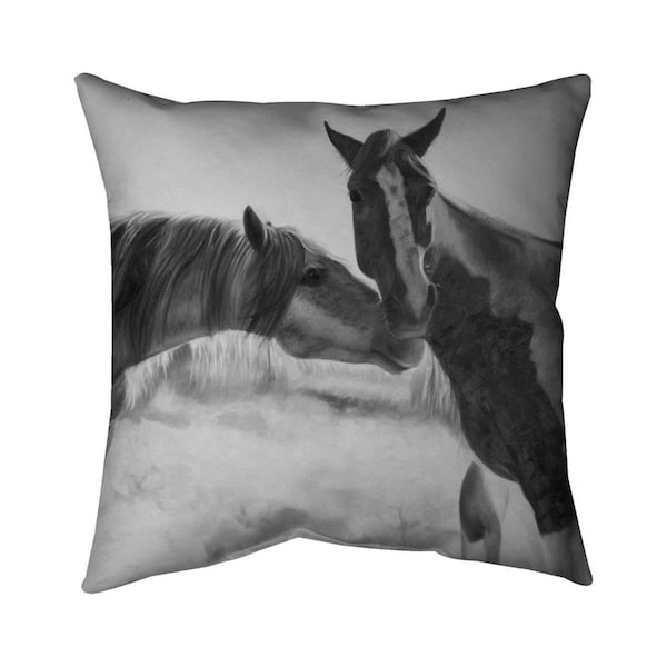 Begin Home Decor 20 x 20 in. Horses Lover-Double Sided Print Indoor Pillow - 5541-2020-AN416