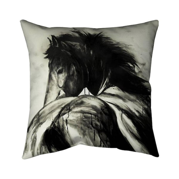 Fondo 20 x 20 in. Classical Horse-Double Sided Print Indoor Pillow - FO2775544