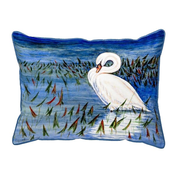 Betsy Drake 22 x 22 in. Mute Swan Extra Large Pillow - ZP777