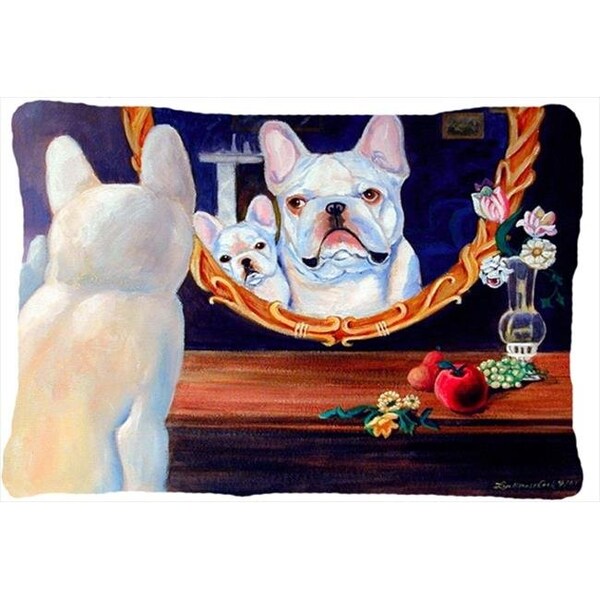Carolines Treasures Carolines Treasures 7514PW1216 12 x 16 in. French Bulldog Decorative Indoor & Outdoor Fabric Pillow - 7514PW1216