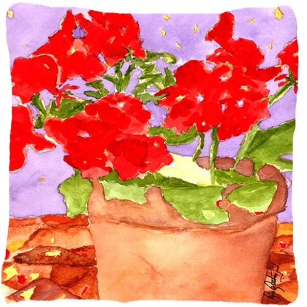 Carolines Treasures Carolines Treasures RDR2004PW1414 14 x 14 in. Flower Geranium Fabric Decorative Pillow - RDR2004PW1414