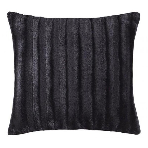 Madison Park Madison Park MP30-2997 Duke Faux Fur Square Pillow; Black - 20 x 20 in. - MP30-2997