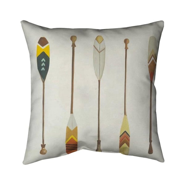 Fondo 26 x 26 in. Canoe Paddles-Double Sided Print Indoor Pillow - FO2794699