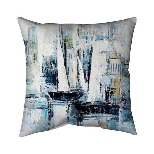 Begin Home Decor 20 x 20 in. Industrial Style Boats-Double Sided Print Indoor Pillow - 5541-2020-CO7