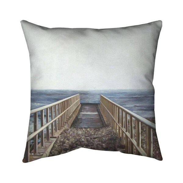 Begin Home Decor 20 x 20 in. Relaxing Beach-Double Sided Print Indoor Pillow - 5541-2020-CO134