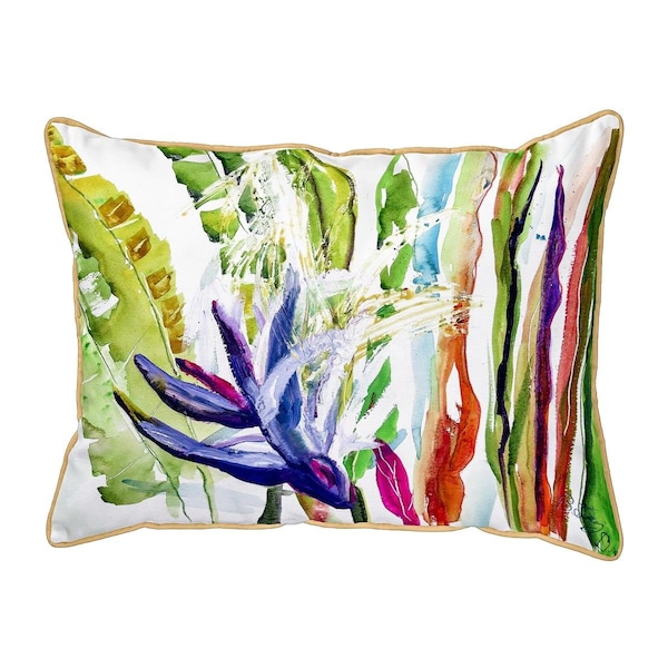 Betsy Drake 16 x 20 in. Abstract Bird of Paradise Large Pillow - HJ776