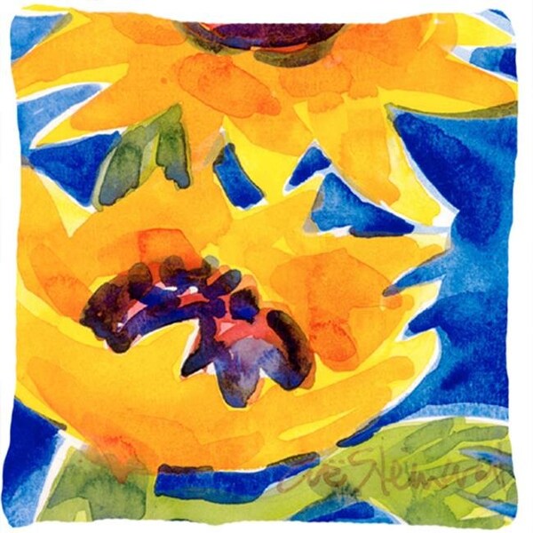 Carolines Treasures Carolines Treasures 6012PW1414 Flower - Sunflower Decorative Indoor & Outdoor Fabric Pillow - 6012PW1414