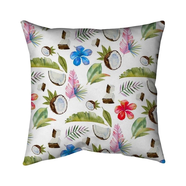 Fondo 20 x 20 in. Tropical Pattern-Double Sided Print Indoor Pillow - FO2795391