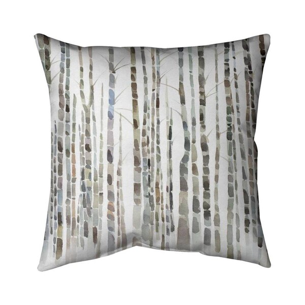 Begin Home Decor 26 x 26 in. Birch Trees Forest-Double Sided Print Indoor Pillow - 5541-2626-LA135