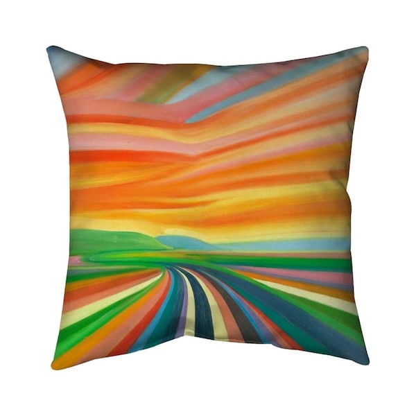Fondo 20 x 20 in. Colorful Road-Double Sided Print Indoor Pillow - FO2772712