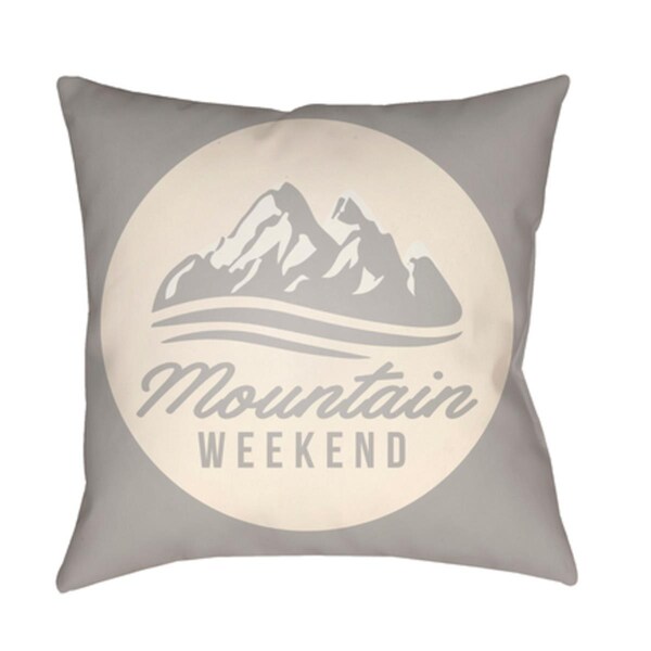Artistic Weavers Lodge Cabin Alp Poly Filled Pillow - Light Gray & Beige - 18 x 18 in. - LGCB2049-1818