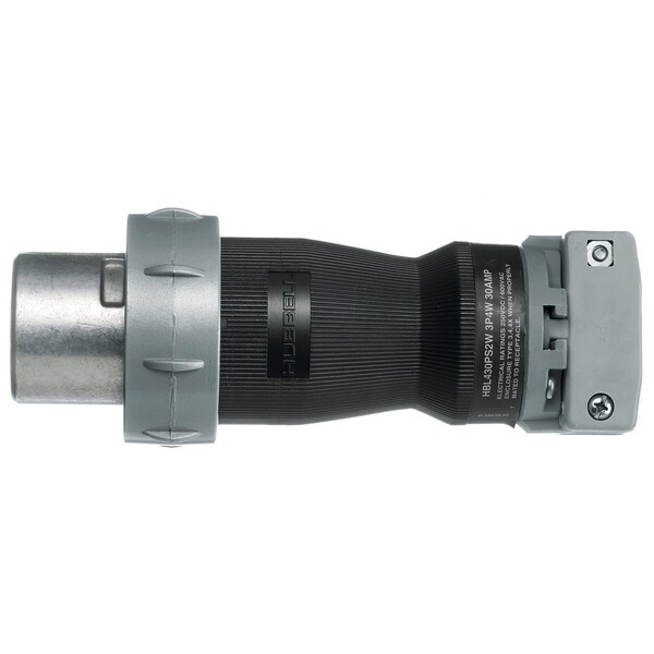 Hubbell Wiring Device-Kellems Watertight Insulgrip Plug, 3P4W, 30A 600V, Series 2 Reversed Service - HBL430PS2WR