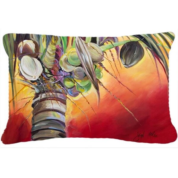 Carolines Treasures Carolines Treasures JMK1133PW1216 Sunset On The Coconut Tree Canvas Fabric Decorative Pillow - JMK1133PW1216