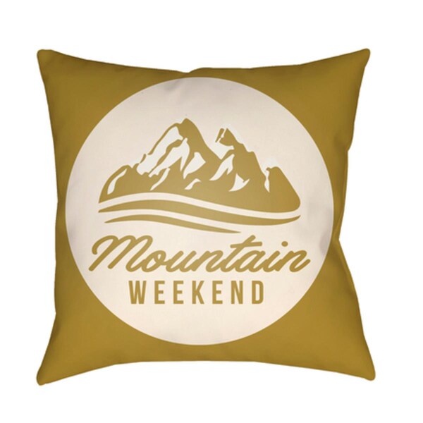 Artistic Weavers Lodge Cabin Alp Poly Filled Pillow - Mustard & Beige - 26 x 26 in. - LGCB2050-2626