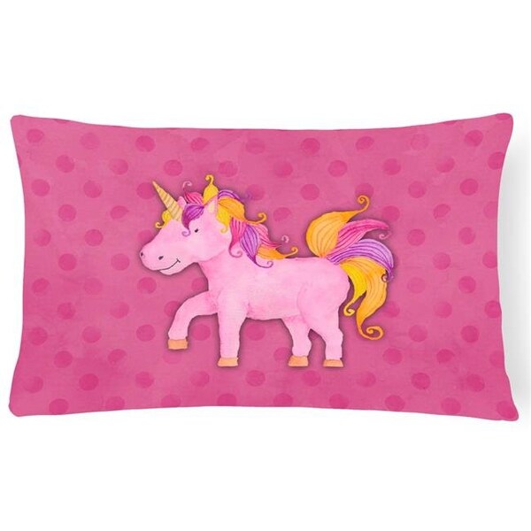 Carolines Treasures Carolines Treasures BB7408PW1216 Unicorn Watercolor Canvas Fabric Decorative Pillow - BB7408PW1216