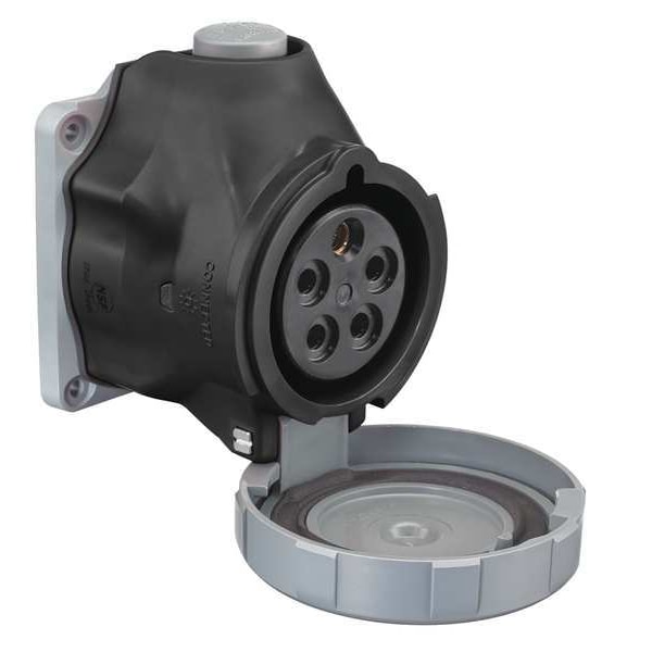 Hubbell Pin and Sleeve Receptacle, 347/600VAC, Blk - HBLS560R5W