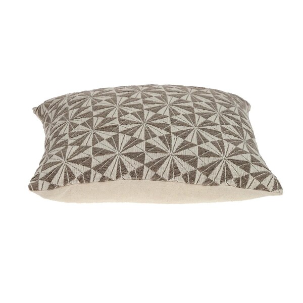 Homeroots 16 x 16 x 5 in. Pale Brown & Beige Pinwheels Throw Pillow - 383097