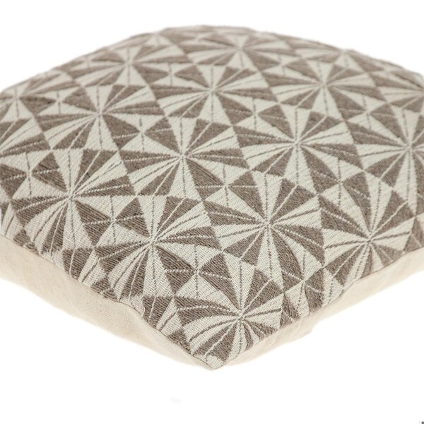 Homeroots 16 x 16 x 5 in. Pale Brown & Beige Pinwheels Throw Pillow - 383097