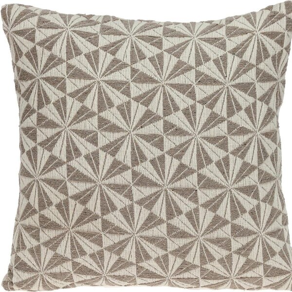 Homeroots 16 x 16 x 5 in. Pale Brown & Beige Pinwheels Throw Pillow - 383097
