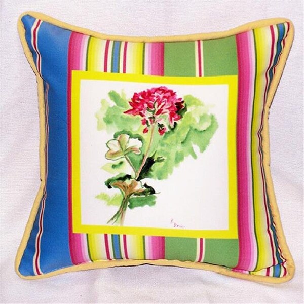 Betsy Drake Betsy Drake SN199 Geranium Small Outdoor-Indoor Pillow 12"x12" - SN199