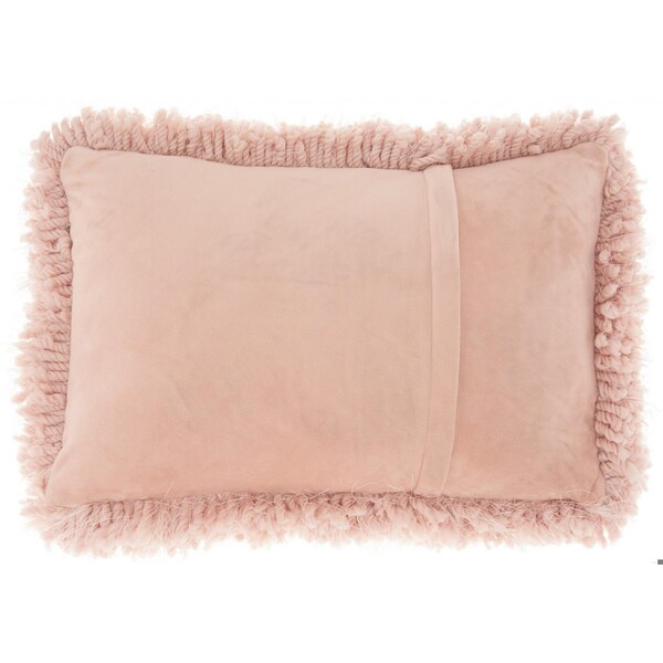 Homeroots 14 x 20 in. Mauve Knubby Plush Lumbar Throw Pillow - 386398
