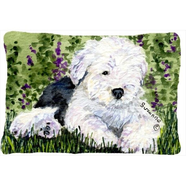 Carolines Treasures Carolines Treasures SS8840PW1216 Old English Sheepdog Indoor & Outdoor Decorative Fabric Pillow - 12 x 16 in. - SS8840PW1216