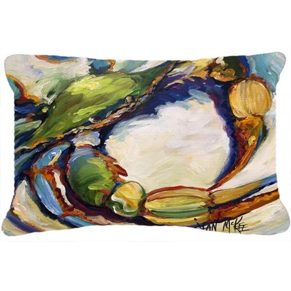 Carolines Treasures Carolines Treasures JMK1091PW1216 Blue Crab Canvas Fabric Decorative Pillow - JMK1091PW1216