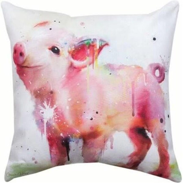 Manual Woodworkers & Weavers Manual Woodworkers & Weavers SL8PIG 18 in. Piggy Knife Edge OD Throw Pillow - SL8PIG