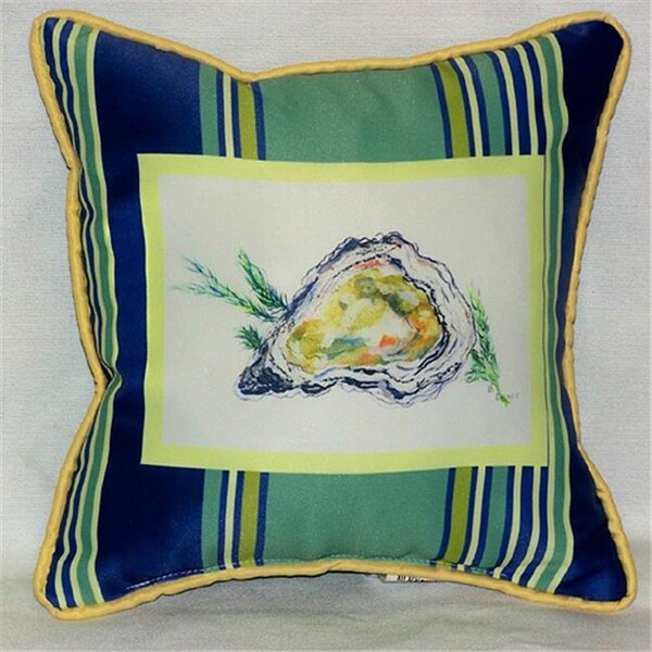 Betsy Drake Betsy Drake SN121 Oysters Small Outdoor-Indoor Pillow 12"x12" - SN121