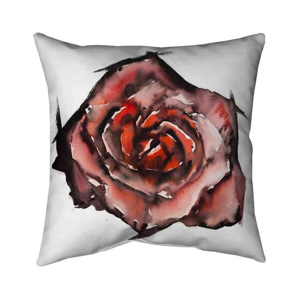 Fondo 20 x 20 in. Watercolor Rose-Double Sided Print Indoor Pillow - FO2791515