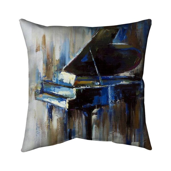 Fondo 26 x 26 in. Abstract Grand Piano-Double Sided Print Indoor Pillow - FO2778071