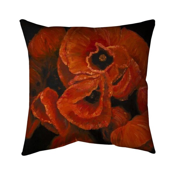 Fondo 20 x 20 in. Poppy Bouquet-Double Sided Print Indoor Pillow - FO2772170