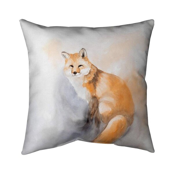 Begin Home Decor 20 x 20 in. Watercolor Fox-Double Sided Print Indoor Pillow - 5541-2020-AN461