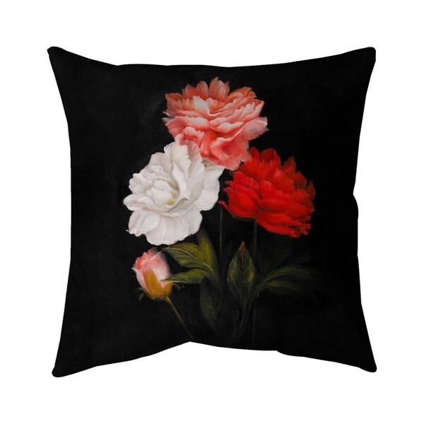 Fondo 20 x 20 in. Small Bundle of Roses-Double Sided Print Indoor Pillow - FO2797911