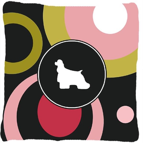 Carolines Treasures Carolines Treasures KJ1022PW1414 Cocker Spaniel Decorative Indoor & Outdoor Fabric Pillow - KJ1022PW1414