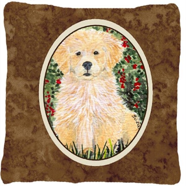 Carolines Treasures Carolines Treasures SS8857PW1414 Golden Retriever Decorative Fabric Pillow - SS8857PW1414