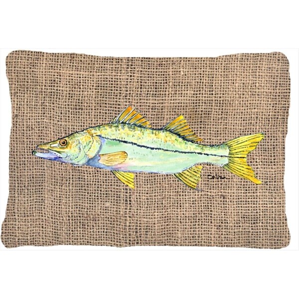 Jensendistributionservices Fish - Snook Indoor & Outdoor Decorative Fabric Pillow - 12 x 16 in. - MI2550007